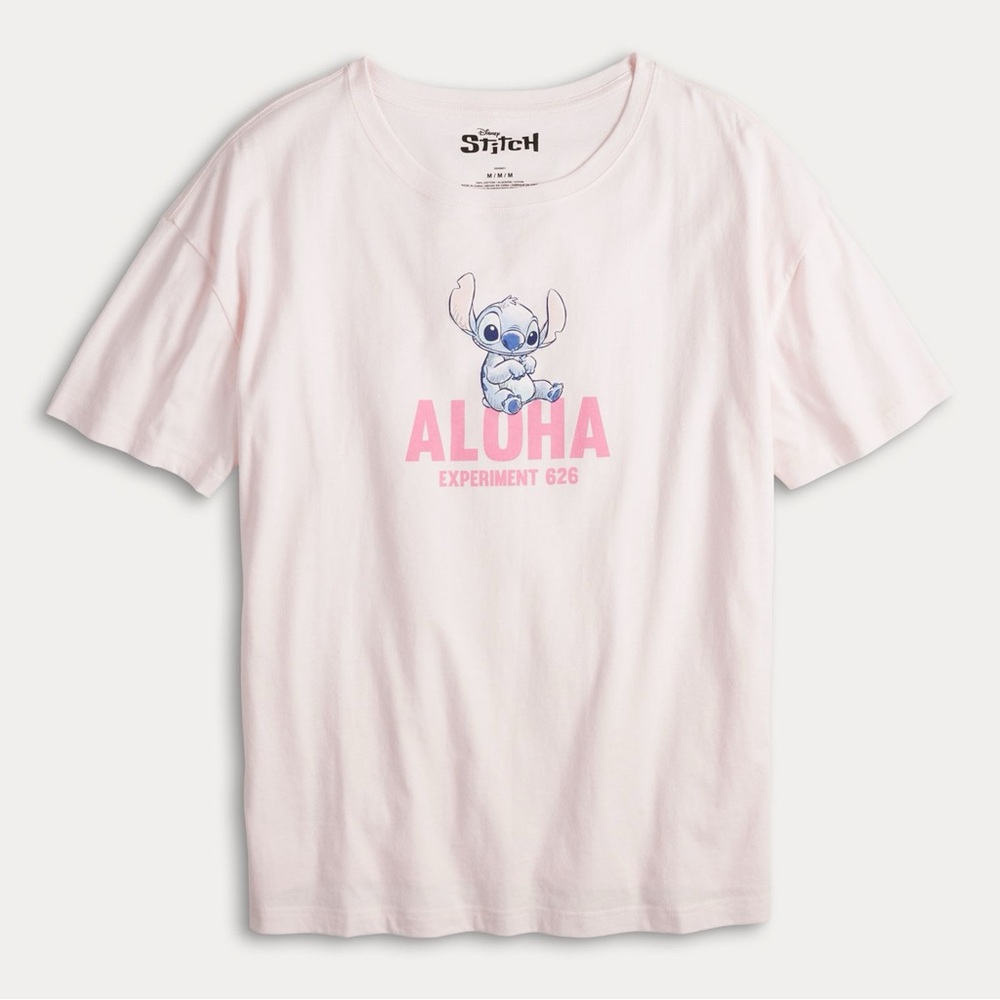 Disney's Lilo & Stitch Aloha Experiment 626 Oversized Graphic Tee NWOT